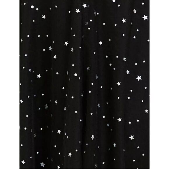 Torrid Woman’s Special Occassion Black Mesh & Iridescent Stars Whimsical MIDI Wi - Picture 4 of 6